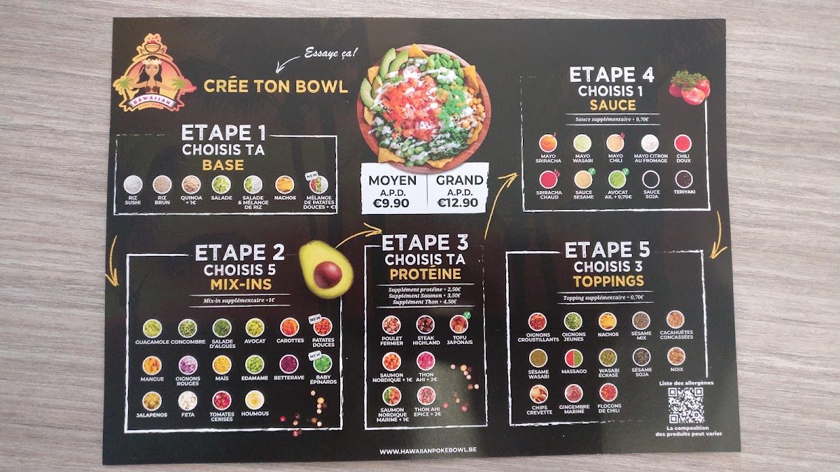 Menu Hawaiian Poké Bowl - Louvain-La-Neuve-1